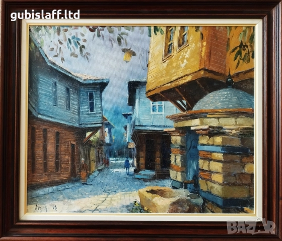 Картина "Старата чешма в Несебър", худ. К. Станоев (Коста)