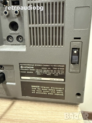 🔈Радиокасетофон HITACHI TRK-8190 E - Boombox - профилактиран🔈, снимка 8 - Радиокасетофони, транзистори - 56074905