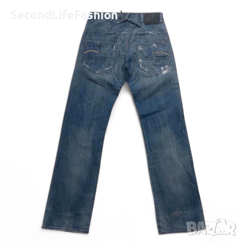 Мъжки дънки G-STAR Raw Originals Distressed Blue Denim, размер W31 L34, снимка 2 - Дънки - 53010919