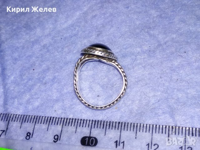 АРИСТОКРАТИЧЕН КЛАСИЧЕСКИ СРЕБЪРЕН МАРКОВ ПРЪСТЕН СРЕБРО 925 с ЮВЕЛИРНО ШЛИФОВАН ЧЕРЕН ОНИКС 37094, снимка 9 - Пръстени - 39977708