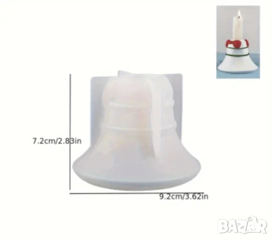 Молдове снежен човек, камбанка и елен за свещници , снимка 7 - Форми - 50741924