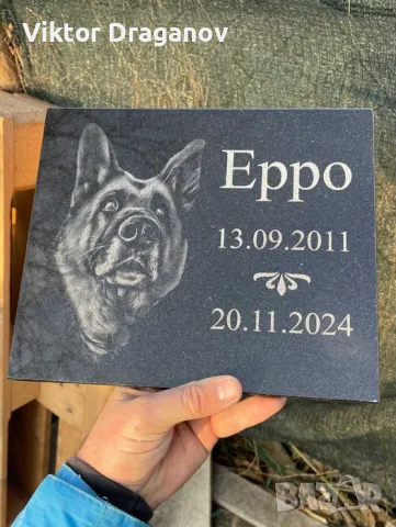 Персонализирана надгробна плоча за домашни любимци със снимка, снимка 3 - За кучета - 44884125