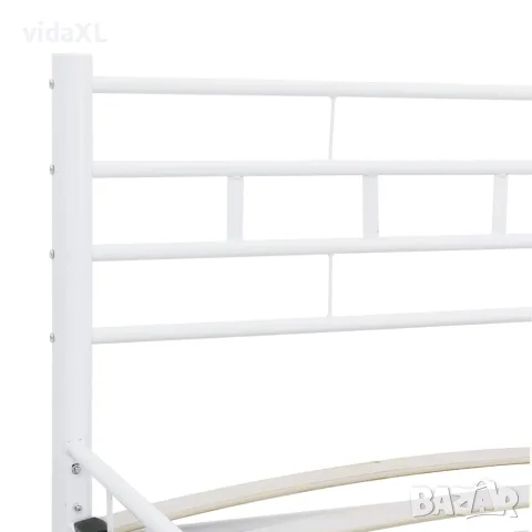 vidaXL Рамка за легло, бяла, метал, 140x200 cм, снимка 8 - Спални и легла - 56146497