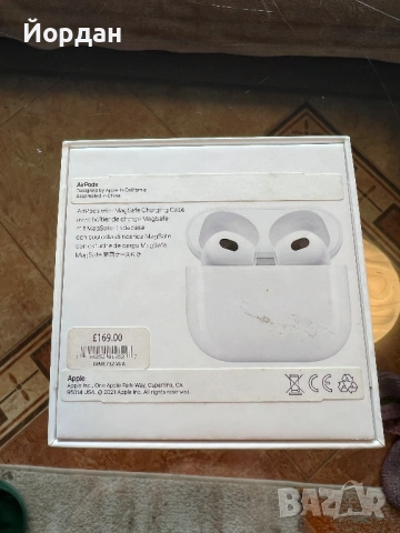AirPods 3, 3-то поколение оригинални с Lightning кабел, снимка 4 - Bluetooth слушалки - 53131067
