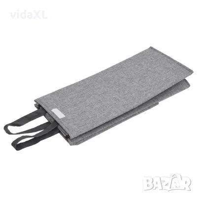 vidaXL Сгъваем кош за пране сив 26x34,5x59,5 см изкуствен лен（SKU:351039）, снимка 2 - Други - 48716574