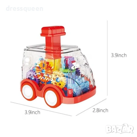 4747 Детска прозрачна кола с въртящи се механизми и музика, снимка 9 - Коли, камиони, мотори, писти - 53810537