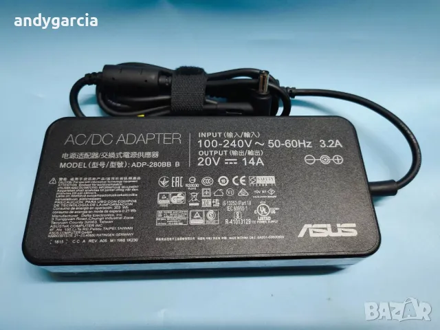 280W 20V Strix Original Adapter ASUS ROG G731GU-EV032T G731GU-EV038T Charger зарядно оригинално, снимка 2 - Захранвания и кутии - 47548233