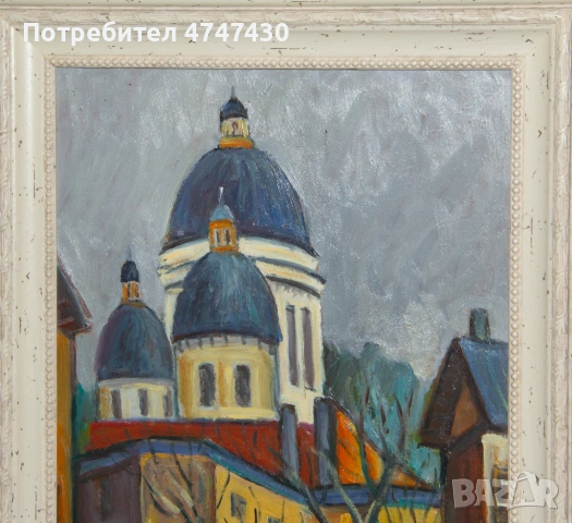 Стоян Домусчиев маслени бои картина пейзаж, снимка 6 - Картини - 53643570