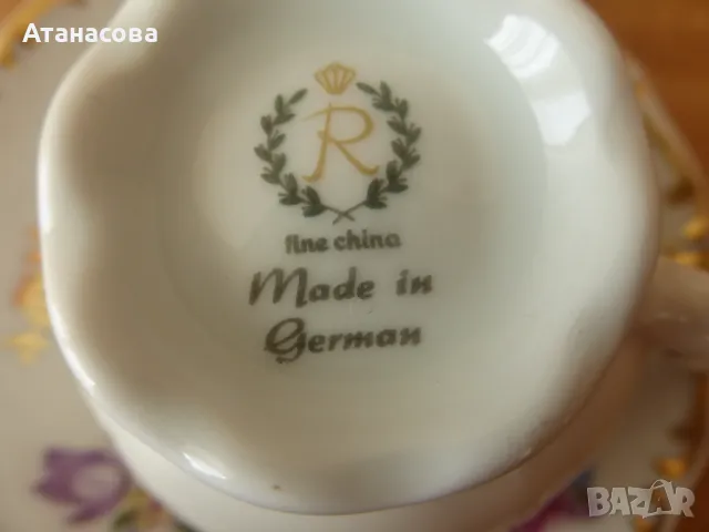 Колекционерска порцеланова чаша за кафе сет Райхенбах 1970 г, снимка 8 - Чаши - 47484940