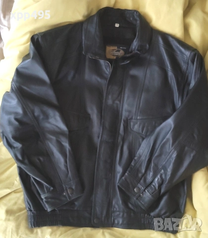 Пролетно кожено (естествена) яке голям размер 7XL като ново, 45 €, снимка 3 - Якета - 53286863