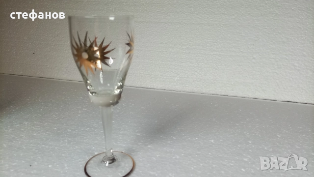 Ретро ракиени класически чашки за ракия, златни шарки, златен кант, 6 бр, 50 мл, снимка 7 - Чаши - 52198168