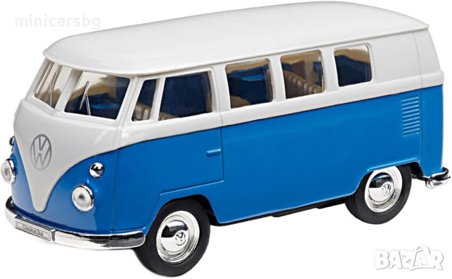 Метална количка: Volkswagen T1 микробус – син