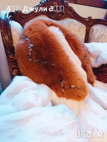 Палто с естествен косъм от чинчила и лисица, снимка 6 - Палта, манта - 48772579