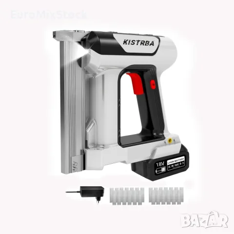 Акумулаторен такер 2-в-1 Kistrba ZT274E (пирони и скоби), 18V + 2 батерии
