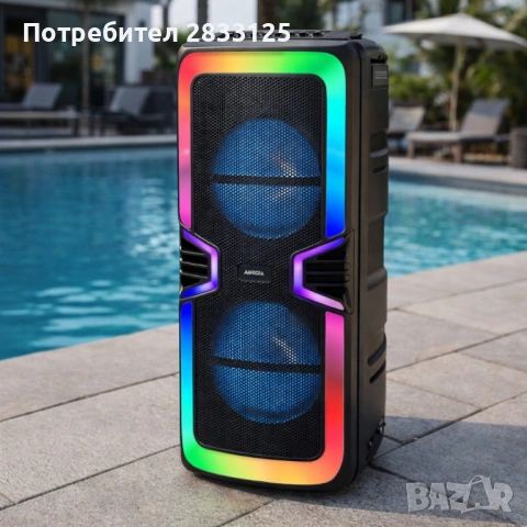 Bluetooth караоке тонколона GY-8847 с Led осветление, снимка 2 - Тонколони - 53650881