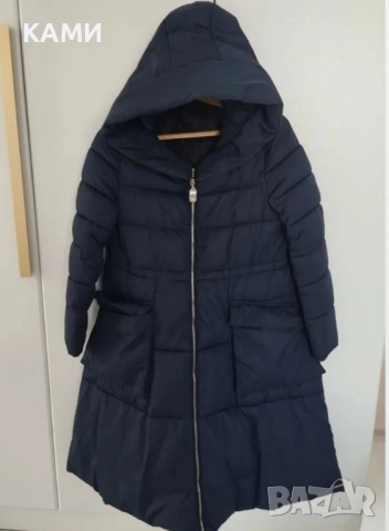 Дамско дълго Черно зимно яке , снимка 5 - Якета - 52060807