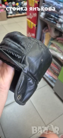 Продавам кожена мъжка ушанка, снимка 6 - Шапки - 51327842