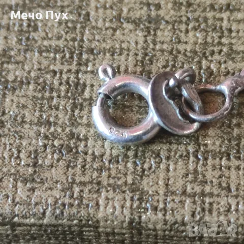 Сребърна гривна за крак (294), снимка 4 - Гривни - 48098009