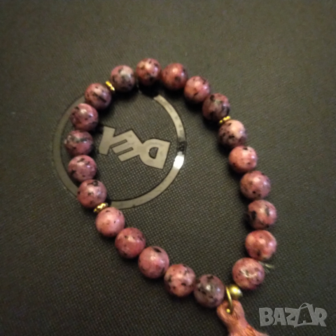 Естествен родонит стара гривна , снимка 2 - Гривни - 36498822