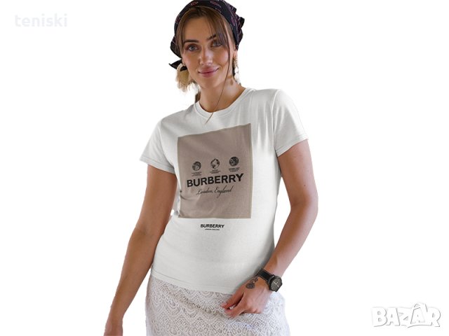 Дамска тениска Burberry принт Всички размери, снимка 2 - Тениски - 32963337