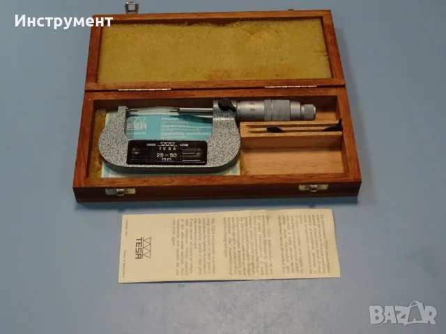 Ножов микрометър TESA 25-50mm outside micrometer small-point contacts