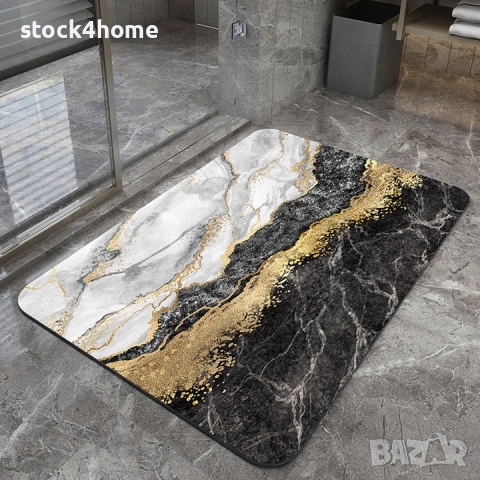 Водоустойчиви постелки Абстракт, комплект 2 бр за кухня или баня, снимка 6 - Аксесоари за кухня - 53702091