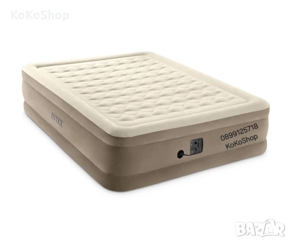 Надуваем матрак Intex 203x152x46 см. с вградена електрическа помпа