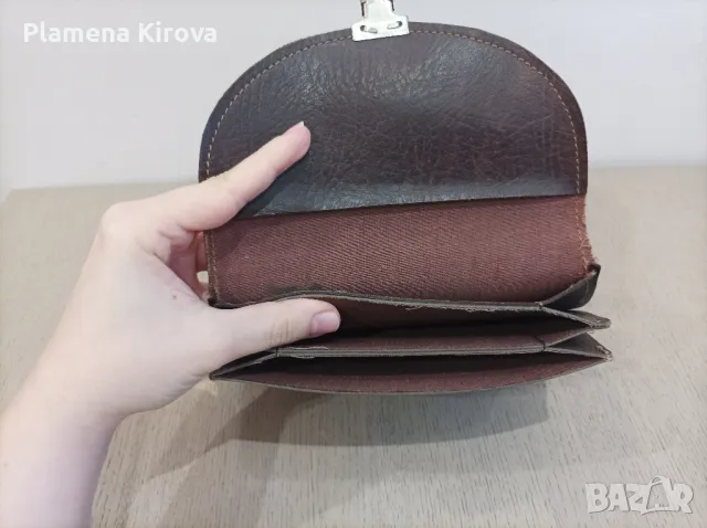 Ретро чантичка за документи | Естествена кожа, снимка 4 - Антикварни и старинни предмети - 48337192