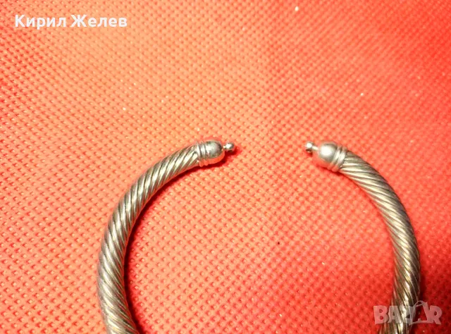 СТИЛНО ОРНАМЕНТИРАНА НИКЕЛИРАНА МЕДНА ГРИВНА Тип ТОРКВА МАЙСТОРСКА РЕТРО ИЗРАБОТКА 47425, снимка 8 - Гривни - 47337505