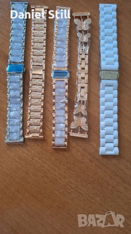 Елегантна каишка за смарт часовник от неръждаема стомана и смола, подходяща за смарт часовници, снимка 3 - Каишки за часовници - 51025020