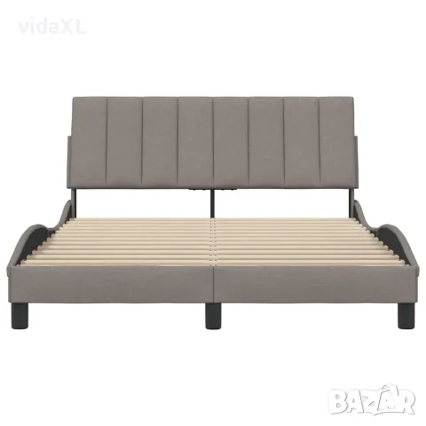 vidaXL Рамка за легло без матрак Hanko, таупе, 140x190 см плат, снимка 4 - Спални и легла - 56146999