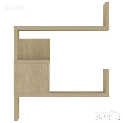vidaXL Стенни ъглови рафтове, 2 бр, дъб сонома, 40x40x50 см, снимка 5 - Ракли - 56147794