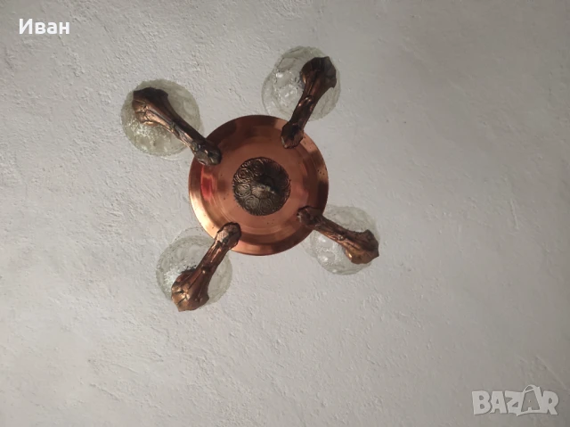 Ретро полилей, снимка 4 - Лампи за таван - 50820862