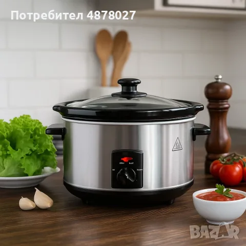 Slow Cooker тенджера Royalty Line SLC1012/SLC1013 – спестява време, съхранява вкуса, снимка 3 - Съдове за готвене - 55791179