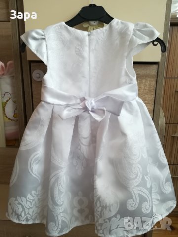 Официална бяла рокля и цвят праскова, снимка 3 - Бебешки рокли - 40596385