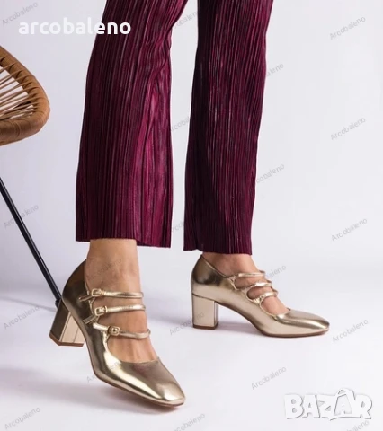 Дамски обувки на висок ток с декоративни катарами Izida, 3цвята , снимка 5 - Дамски елегантни обувки - 50500438