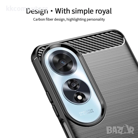 Oppo A60 4G MOFI Carbon Fiber Калъф и Протектор, снимка 4 - Калъфи, кейсове - 52978390