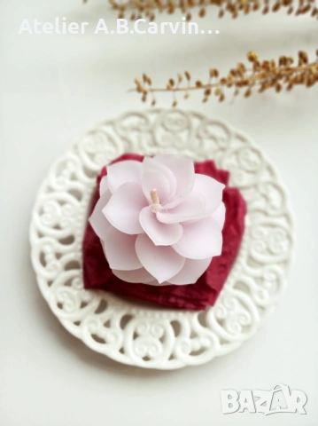 Декоративни ароматна свещ цвете Бегония, подходяща за подарък , снимка 3 - Изкуствени цветя - 53770349