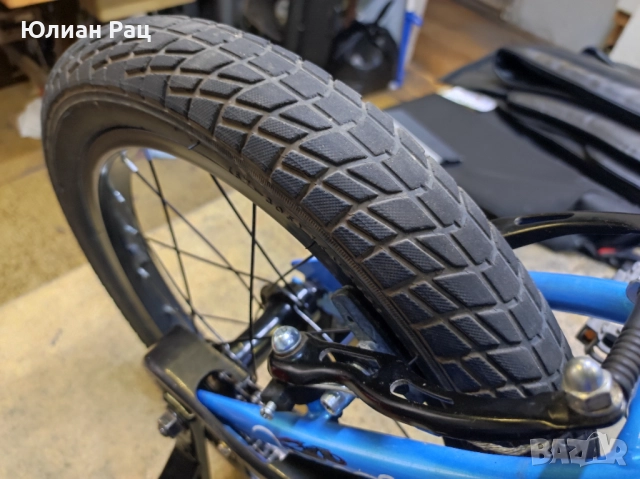 Детски велосипед Byox със спомагателни колела 16" Devil BLUE, снимка 7 - Велосипеди - 51789570