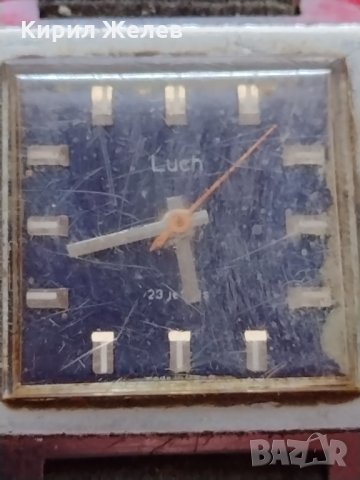 Стар часовник ЛУЧ 23 КАМЪКА с позлатени цифри и стрелки за колекция - 26092, снимка 2 - Други ценни предмети - 34790458