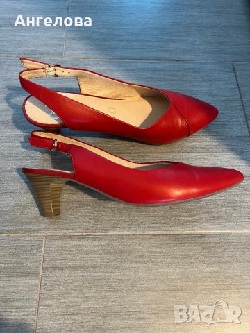 Кожени елегантни обувки, снимка 1 - Дамски обувки на ток - 42010361
