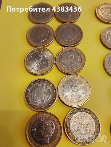 монети от 1евро, снимка 2 - Нумизматика и бонистика - 53568655