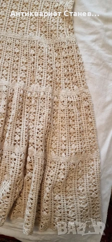 Ръчно плетена рокля на една кука УНИКАТ, снимка 4 - Рокли - 51330715