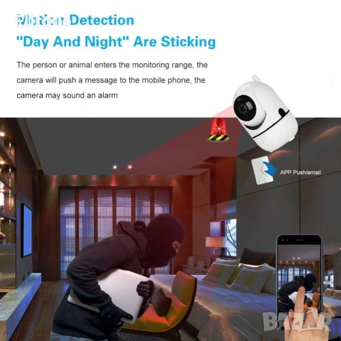 Z288 ЧЕРНА IP КАМЕРА ЗА ВИДЕОНАБЛЮДЕНИЕ, снимка 4 - Друга електроника - 53127637