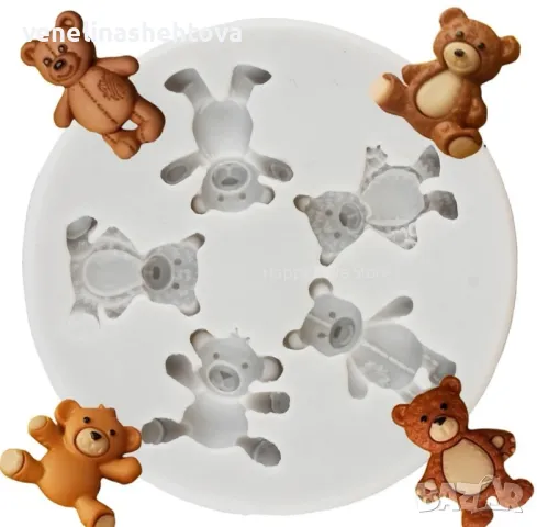 5 малки мечета Силиконов молд форма за фондан за декорация на торта шоколад гипс, снимка 2 - Форми - 47524723