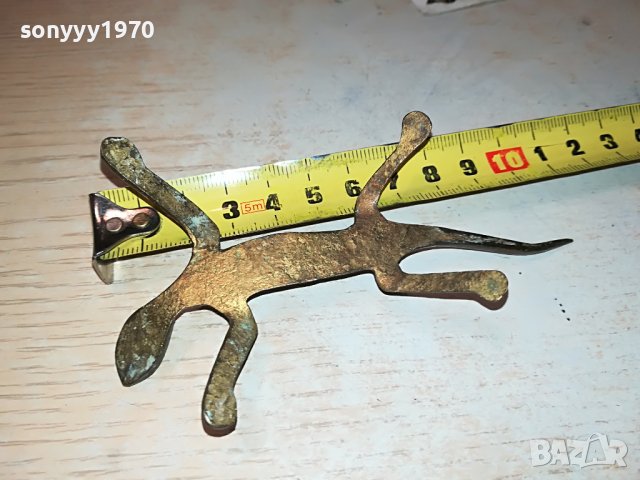 САЛАМАНДЪР-МЕД МЕСИНГ 11Х6см-ВНОС ФРАНЦИЯ M0306231915, снимка 8 - Антикварни и старинни предмети - 40938409