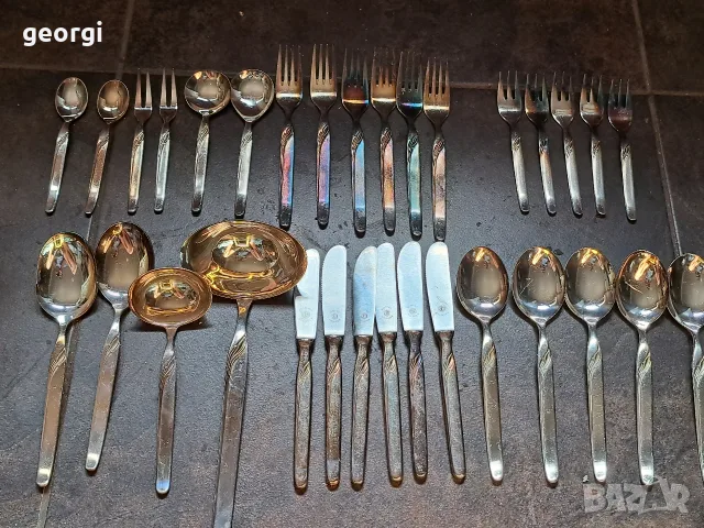 комплект посребрени прибори за хранене и сервиране 35/4, снимка 14 - Прибори за хранене, готвене и сервиране - 55823159