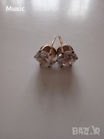 Дамски обеци с цирконий, снимка 2 - Обеци - 39673854