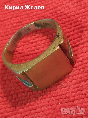 СТАРИНЕН БРОНЗОВ КЛАСИЧЕСКИ РЕТРО ПРЪСТЕН РЪЧНА ИЗРАБОТКА За КОЛЕКЦИЯ 44387, снимка 10 - Антикварни и старинни предмети - 46510035