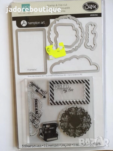 Sizzix Комплекти силиконови печати с щанци за изрязване Различни видове, снимка 3 - Други - 45932153